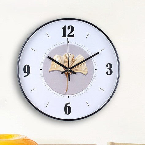 Wall clock with elegant leaf pattern Kalsten