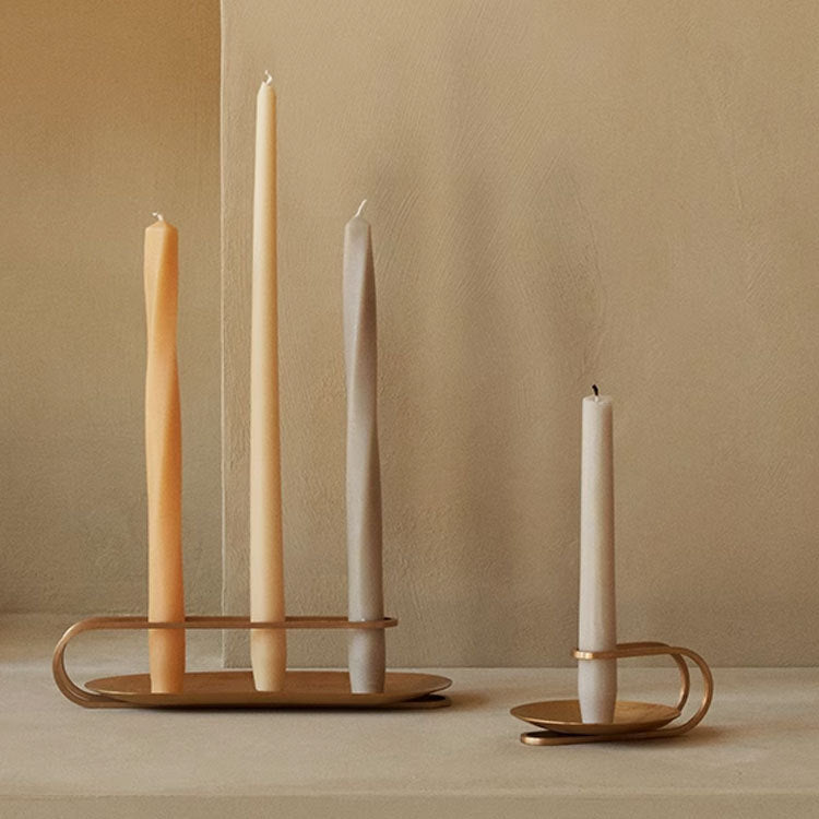 Sculptural Metal Candle Holder