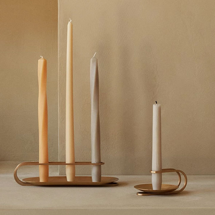 Sculptural Metal Candle Holder