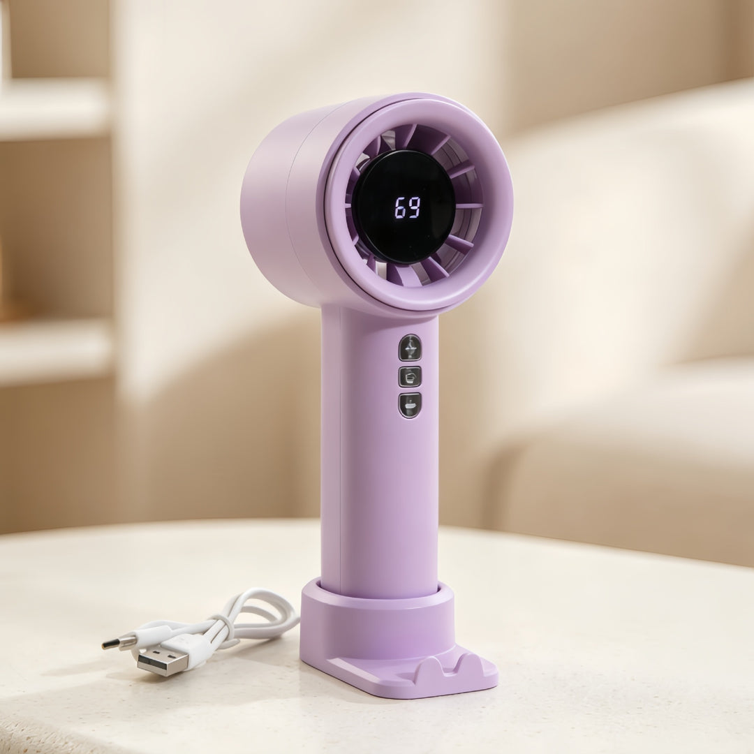 Women's portable high-speed fan with digital temperature display Kalsten