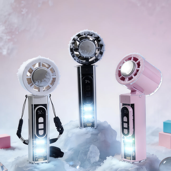 Women's portable mini handheld fan with digital control Kalsten
