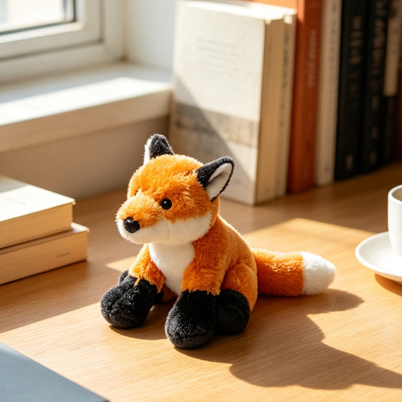 Plush Fennec Fox Sitting Soft Toy with Oversized Ears and Embroidered Features Kalsten