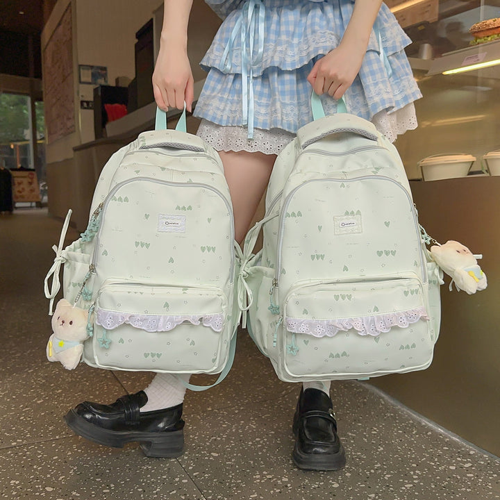 Cute Illustrated Multi-Compartment Backpack Kalsten