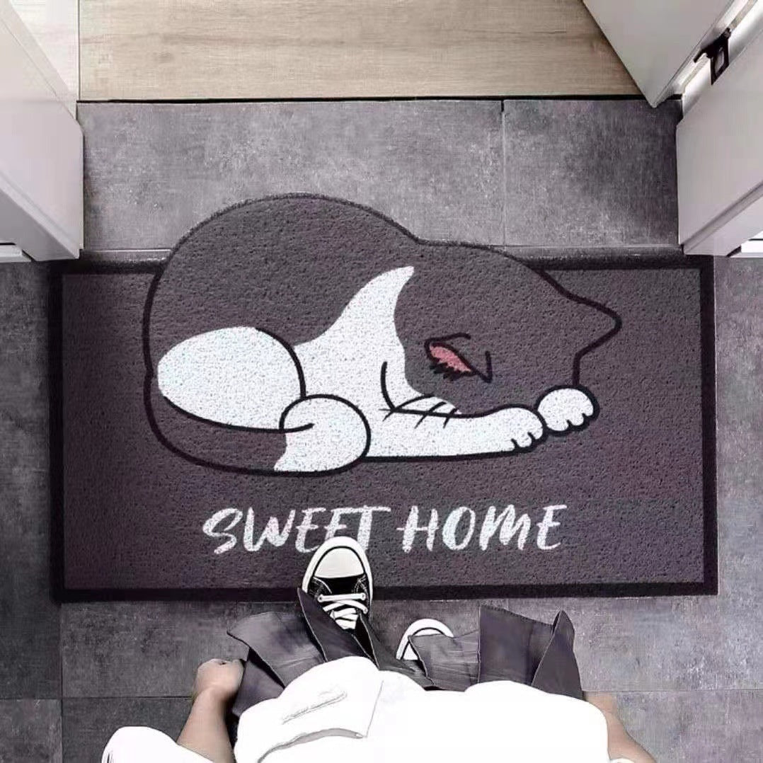 Cat-Themed Decorative Floor Mat for Home