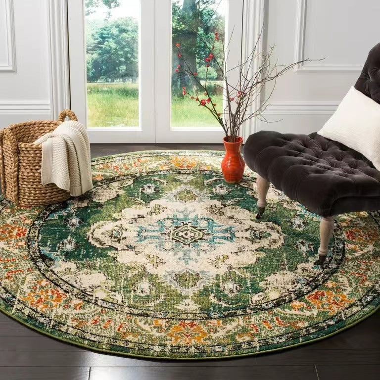 Vintage-Inspired Round Area Rug