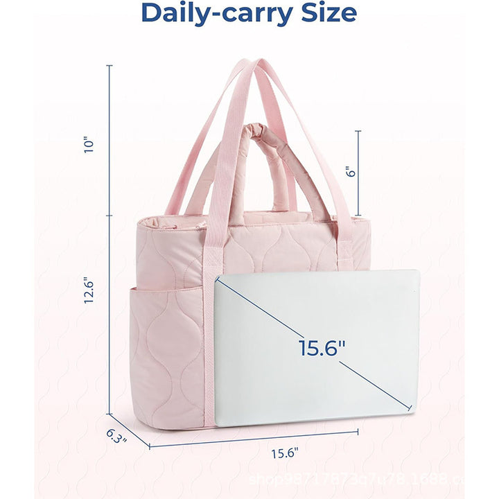 Padded tote bag with practical outer pockets Kalsten