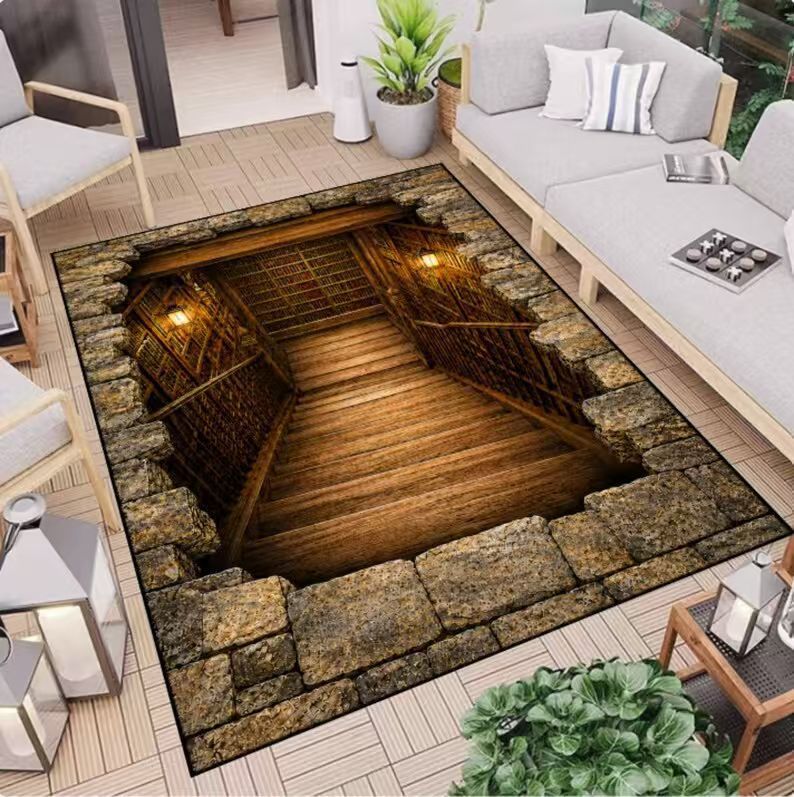 3D Skull Art Area Rug
