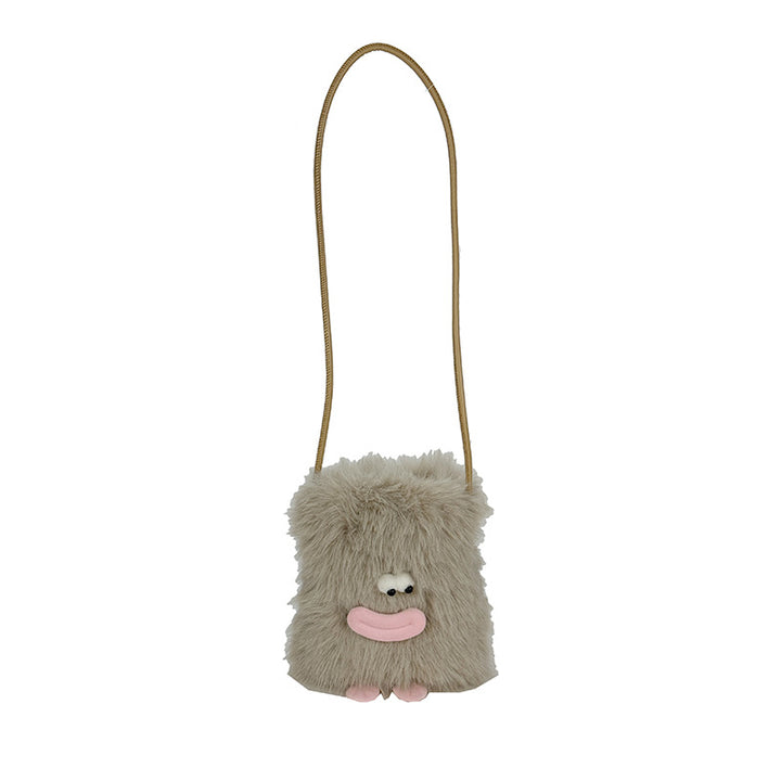 Plush shoulder bag with unique character design Kalsten