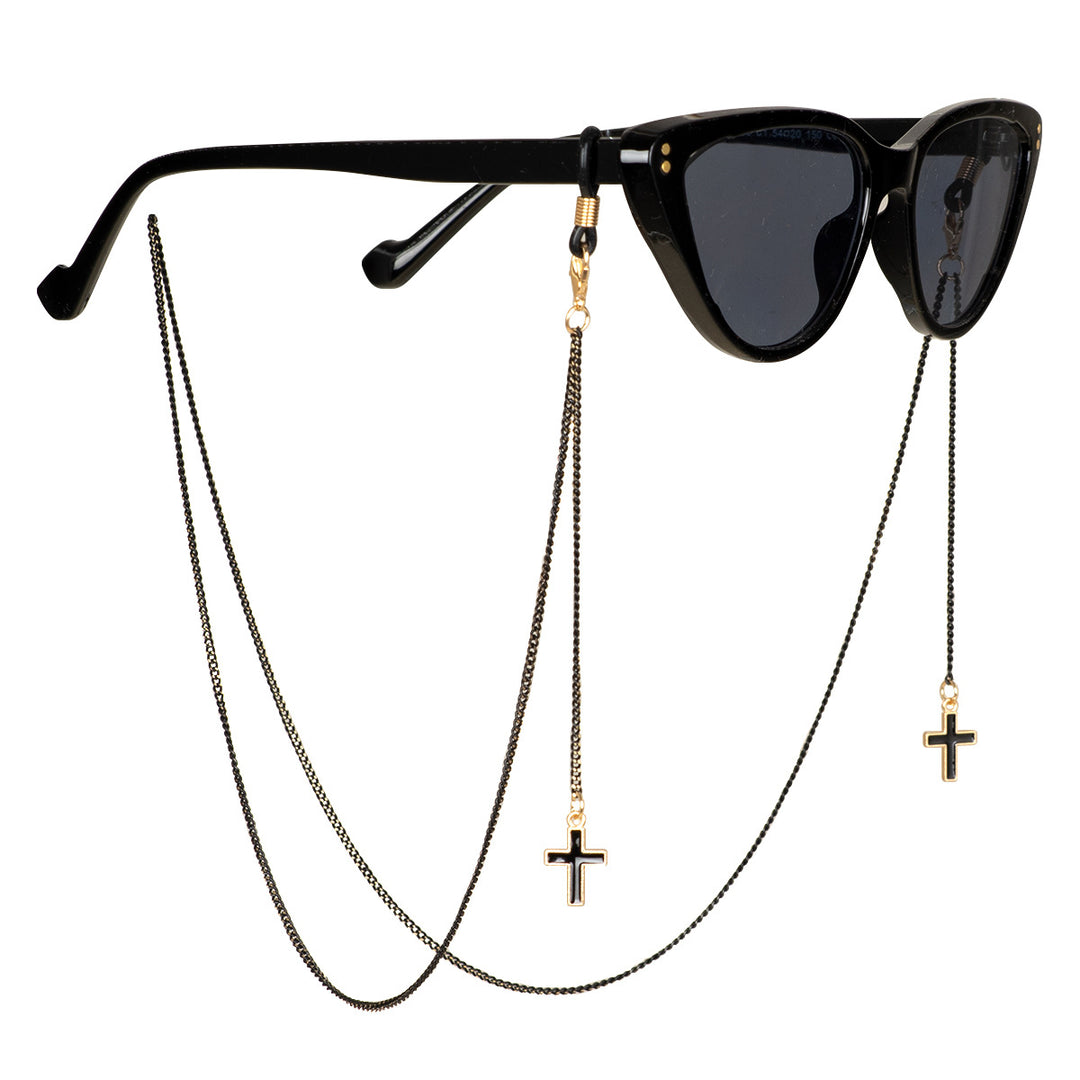 Stylish Beaded Cross Pendant Eyewear Chain Kalsten