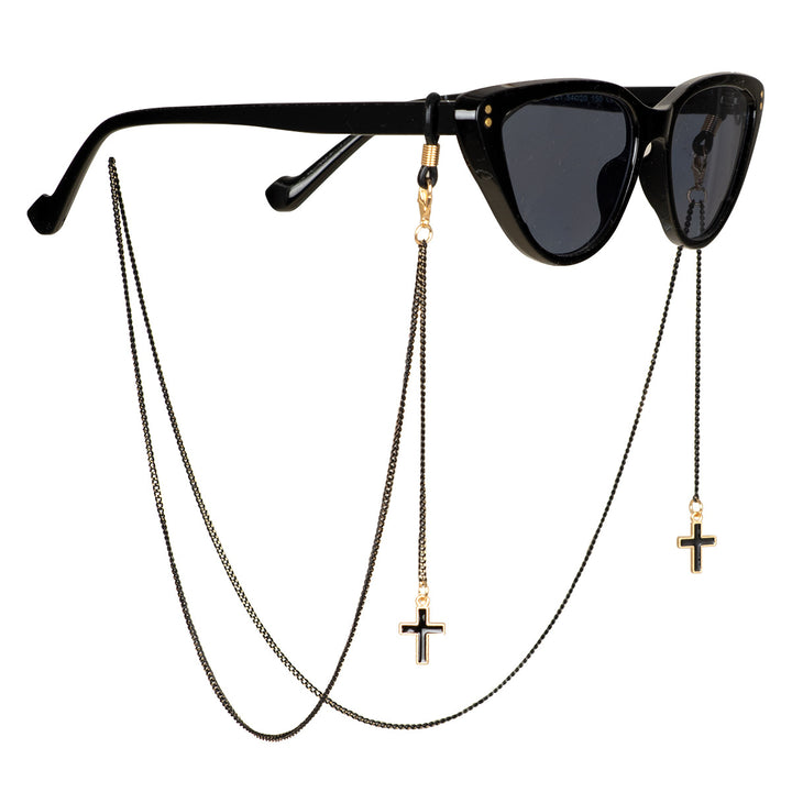 Stylish Beaded Cross Pendant Eyewear Chain Kalsten