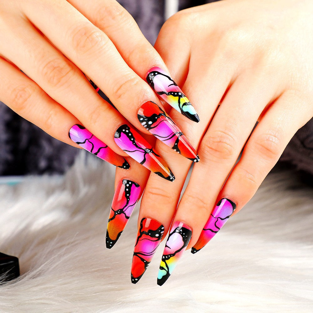 Creative design artificial nails with piano keys motif Kalsten
