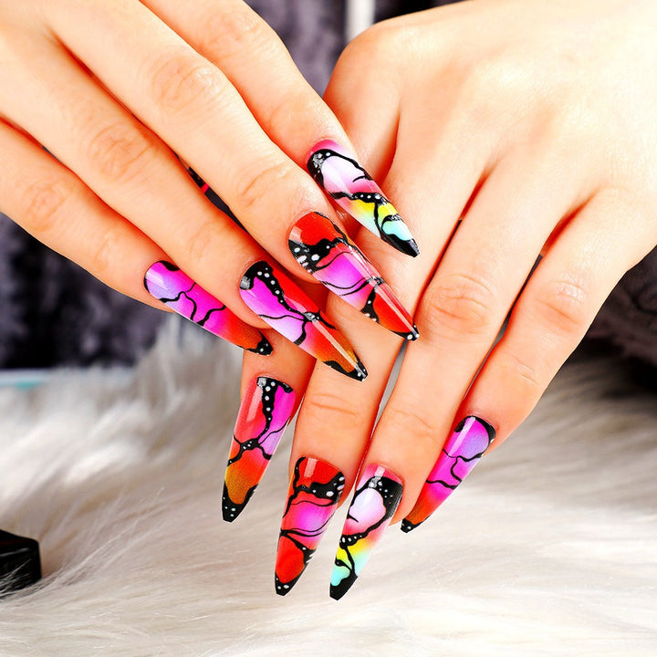 Creative design artificial nails with piano keys motif Kalsten