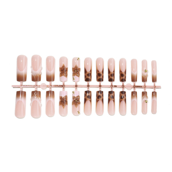 Elegant Floral Press-On Nail Set Kalsten