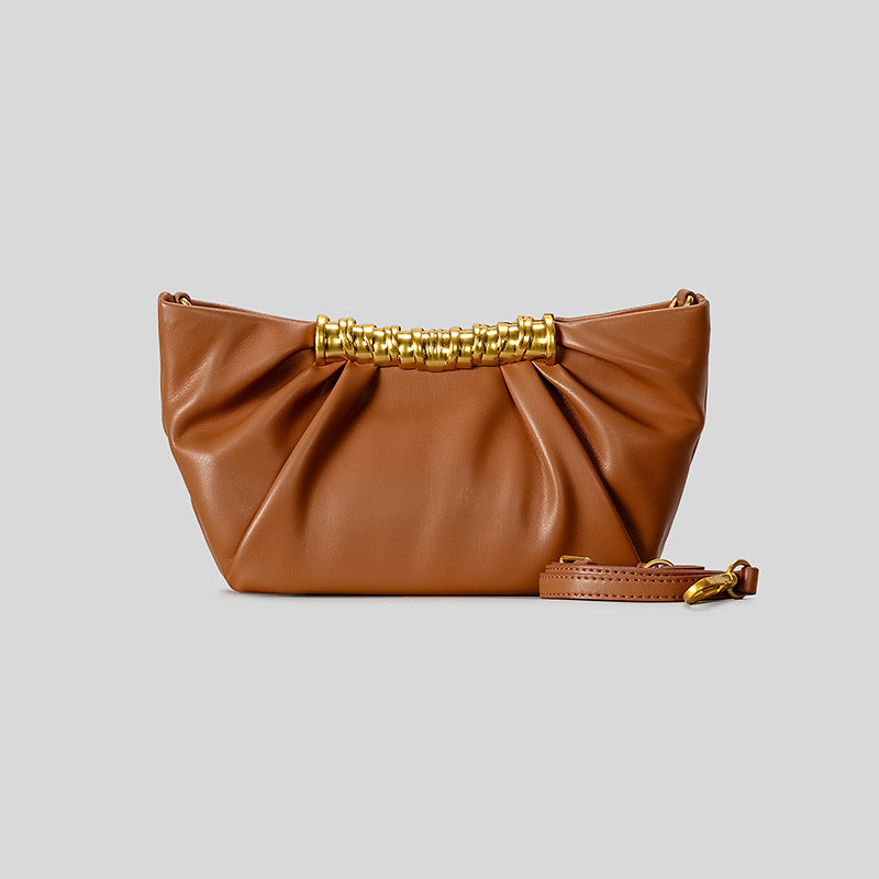 Elegant Leather Folded Clutch