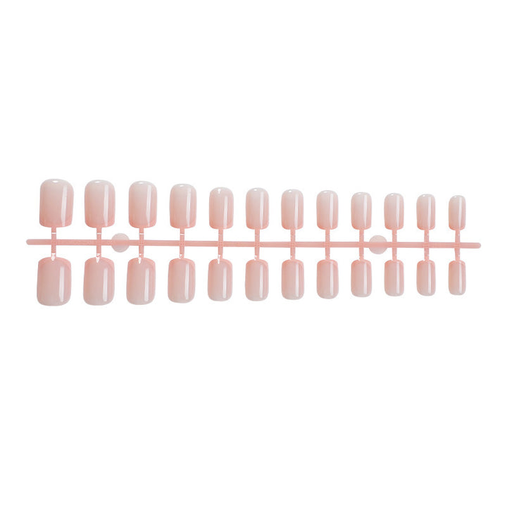 Artificial nail set with elegant French design and sparkling accents Kalsten