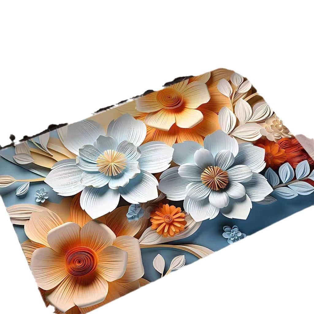 Flower Pattern Soft Indoor Mat Kalsten