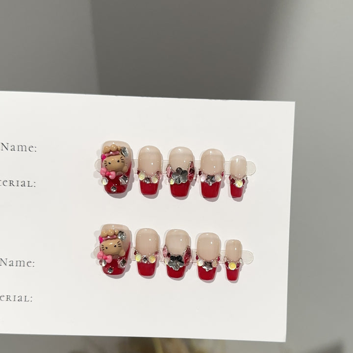 Decorative Press-On Nail Art Set