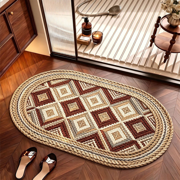 Braided Textured Area Rug