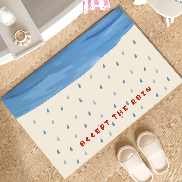 Playful Bath Mat with Showerhead Design