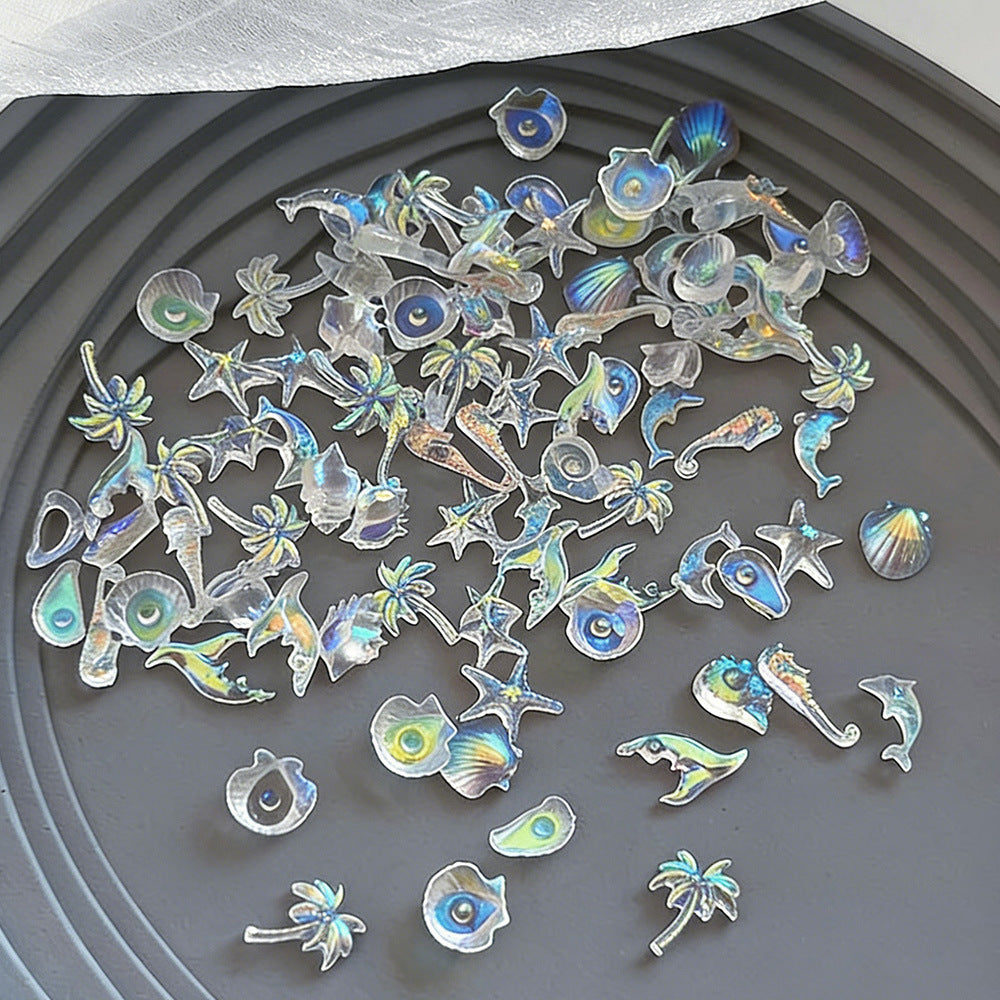 Ocean-Themed Nail Art Charms