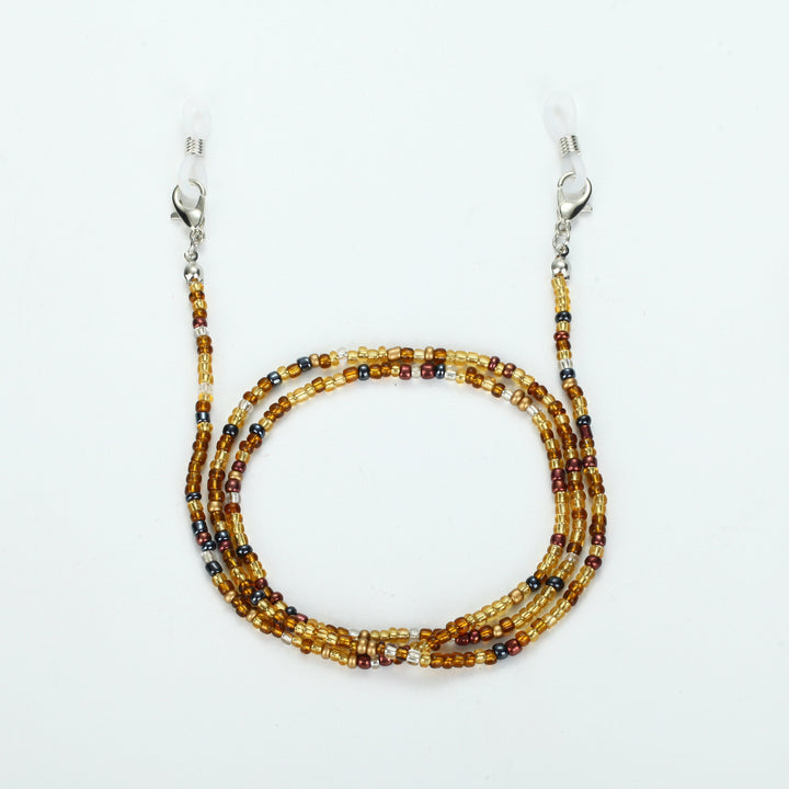 Colored bead necklace with carabiner clasp Kalsten