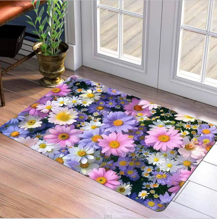 Decorative Floral Area Mat Kalsten