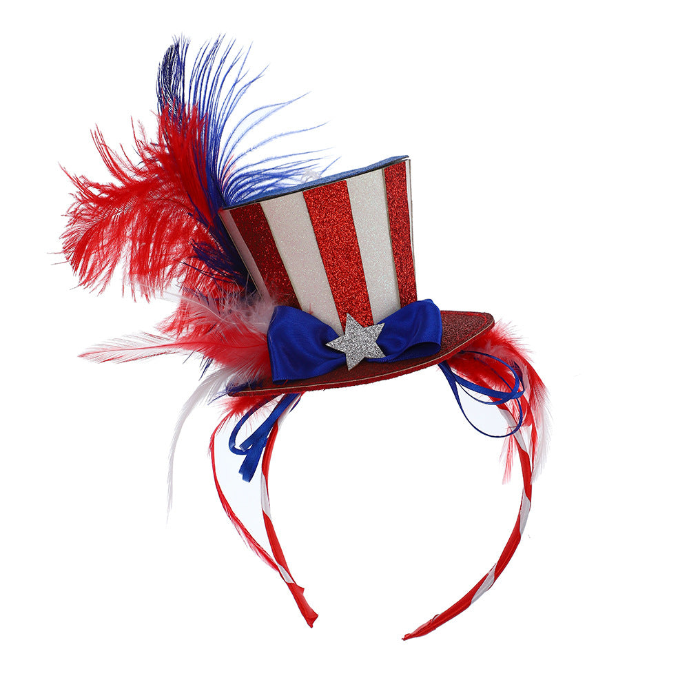 Unisex nan more patriotic mini cylinder headband for carnival and themed parties Kalsten