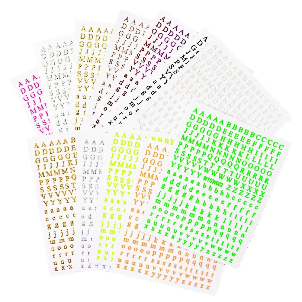 Decorative Alphabet Nail Art Stickers