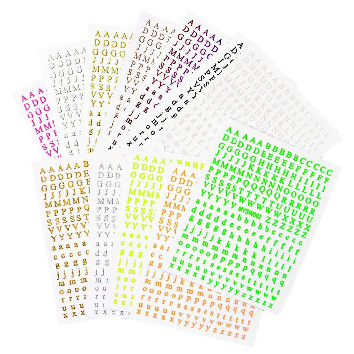 Decorative Alphabet Nail Art Stickers