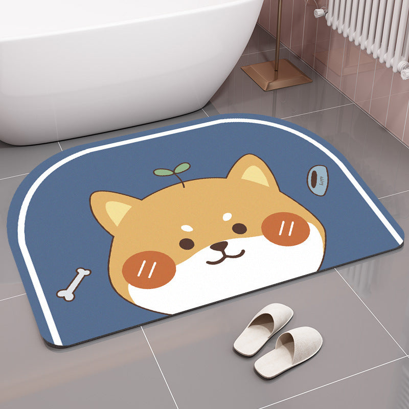 Cute Cartoon Food-Themed Bath Mat