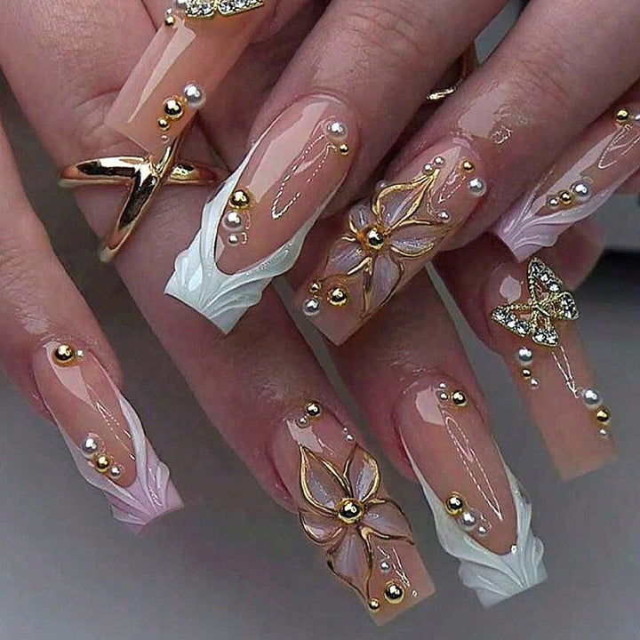 Artificial nail set with exquisite 3D embellishments Kalsten