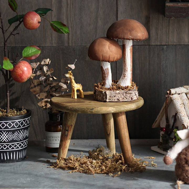 Stylish side table made of natural wood Kalsten