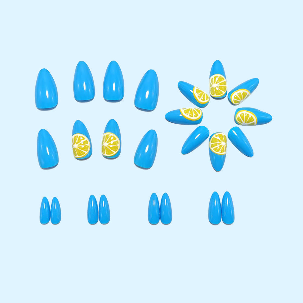 Artificial nails in fresh lemon design Kalsten