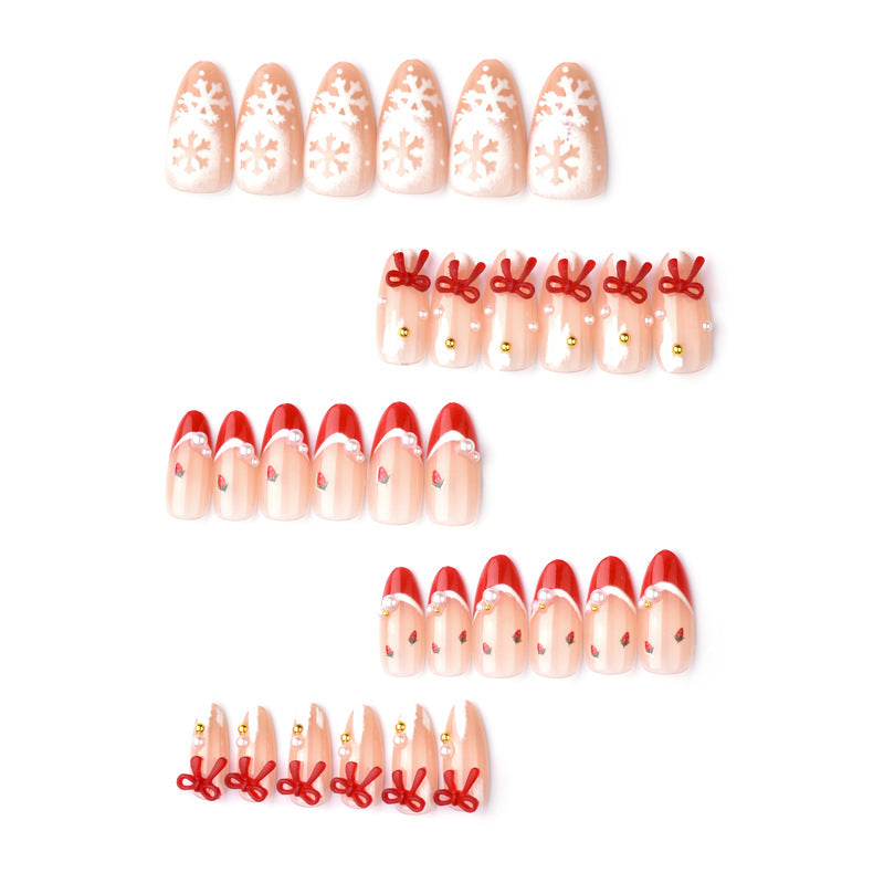 Festive Themed Holiday Press-On Nail Art Kalsten
