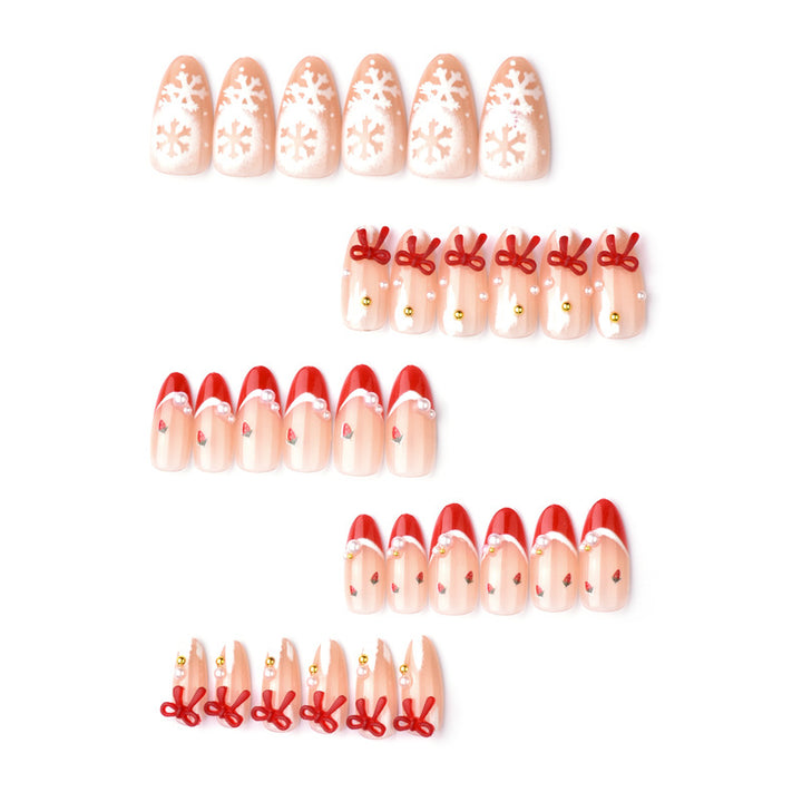 Festive Themed Holiday Press-On Nail Art Kalsten