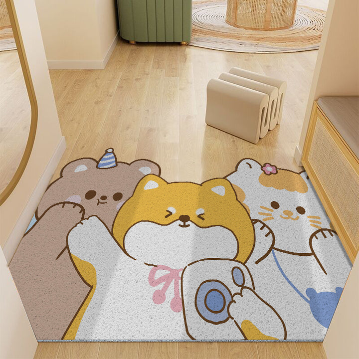 Cartoon-Themed Plush Bath Mat