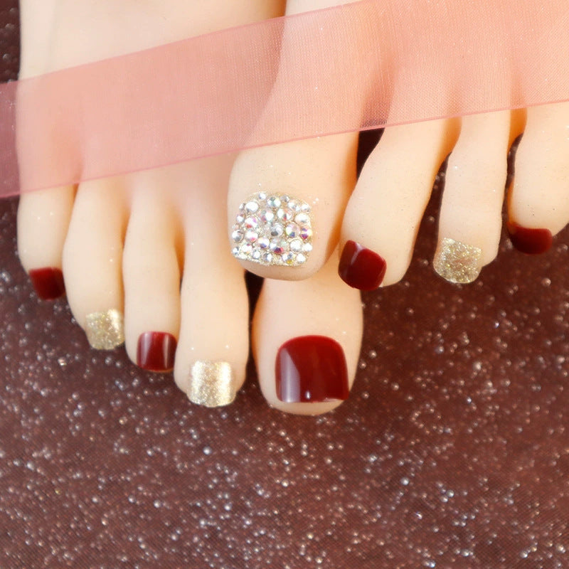 Premium Decorative Press-On Toenail Set Kalsten