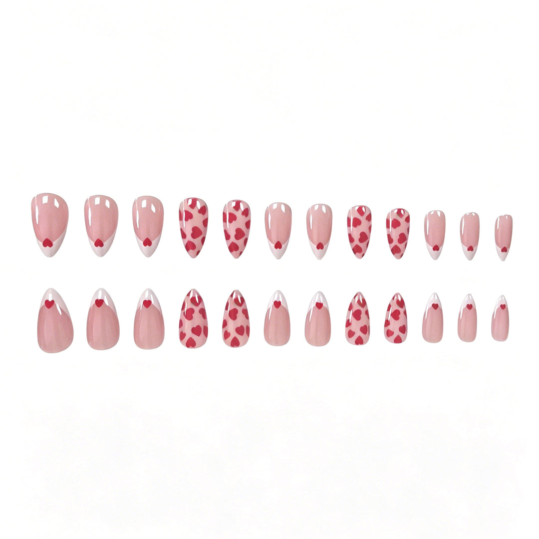 Heart-Patterned Nail Art Enhancements Kalsten