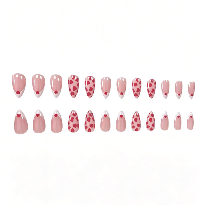 Heart-Patterned Nail Art Enhancements Kalsten