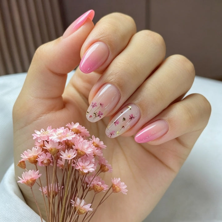 Floral Ombre Press-On Nail Set