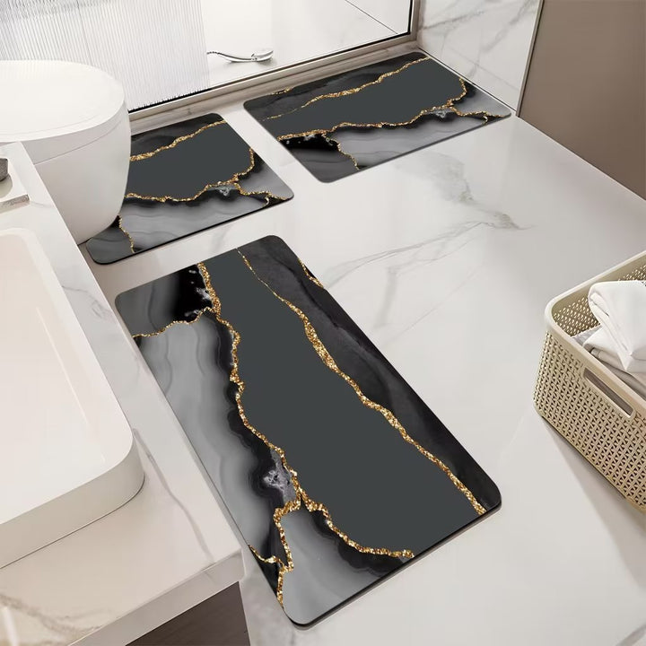 Floral Patterned Bathroom Mat Set Kalsten