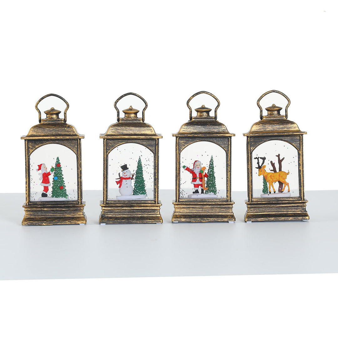 Decorative LED Lantern with Snowman Scene Kalsten