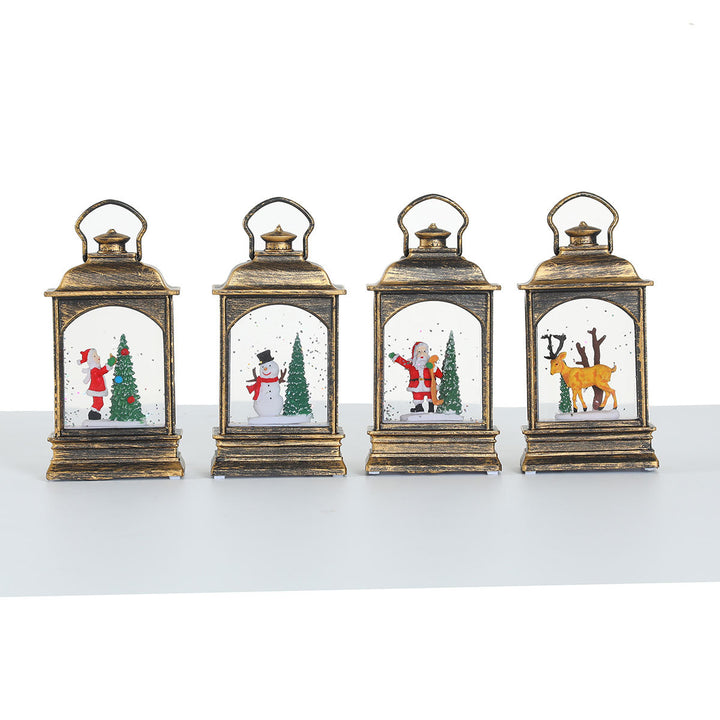 Decorative LED Lantern with Snowman Scene Kalsten