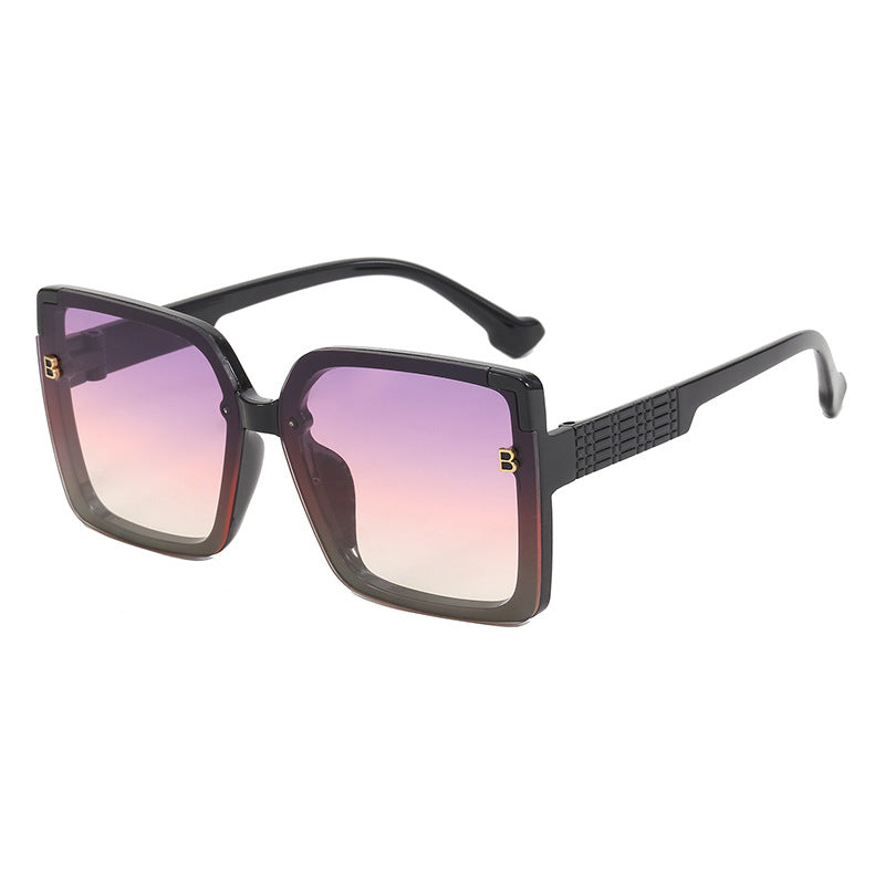 Women's fashionable square sunglasses with textured temple design Kalsten