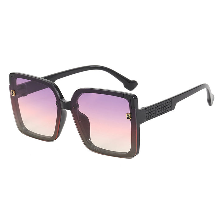 Women's fashionable square sunglasses with textured temple design Kalsten