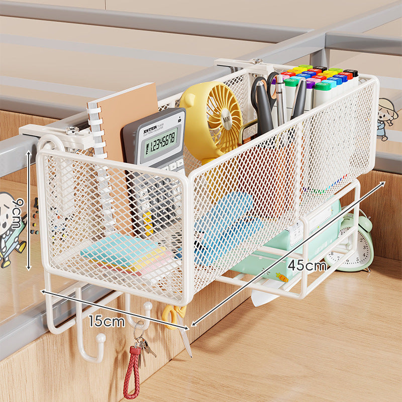 Clamp-On Cubicle Divider Hanging Mesh Desk Storage Basket