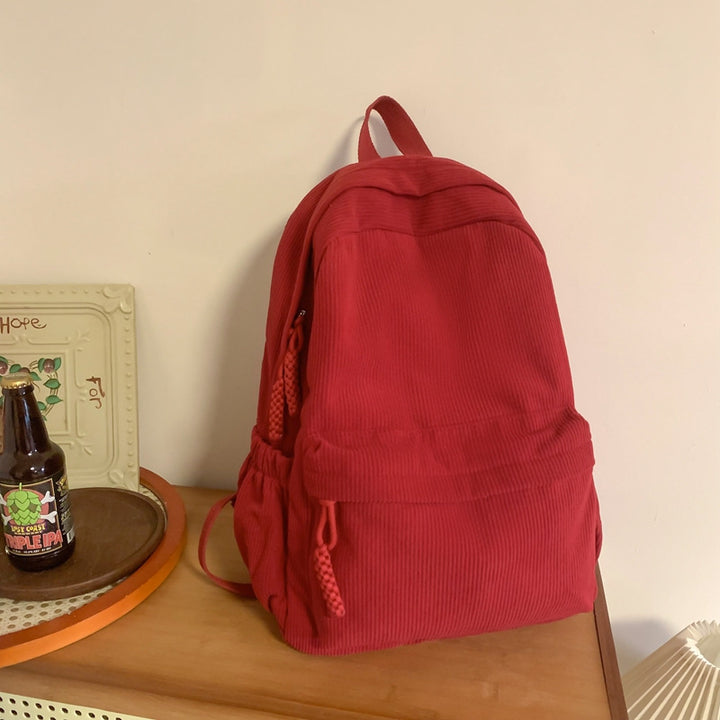 Cord Backpack with Versatile Compartments and Ergonomic Design Kalsten