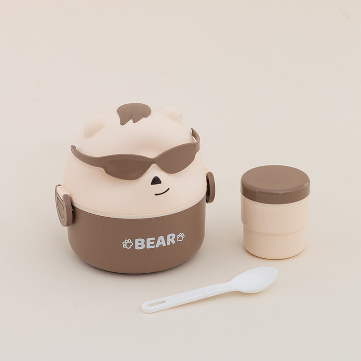 Cute Bear-Themed Portable Snack Container