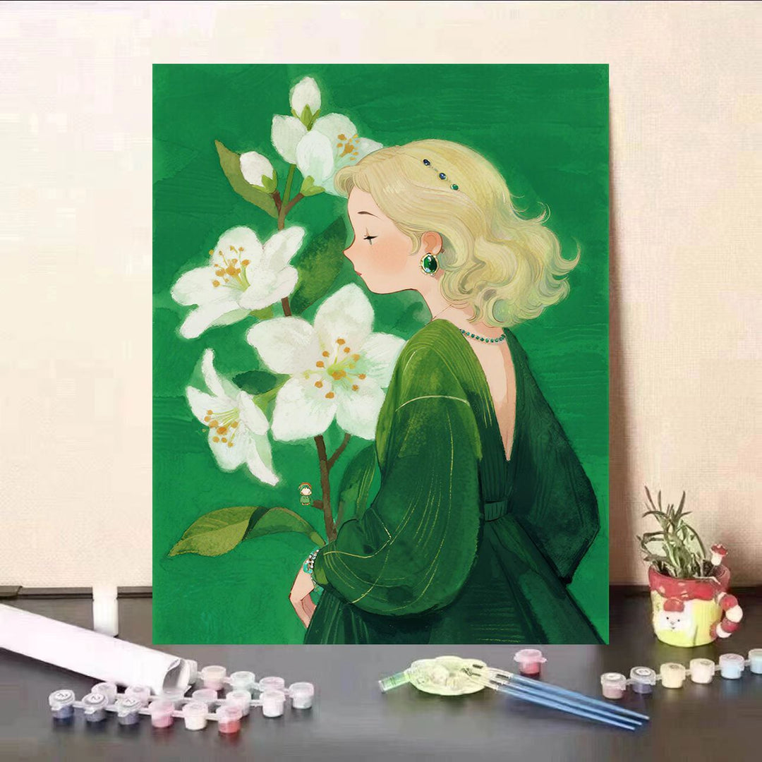 Floral Themed DIY Paint by Numbers Kit Kalsten