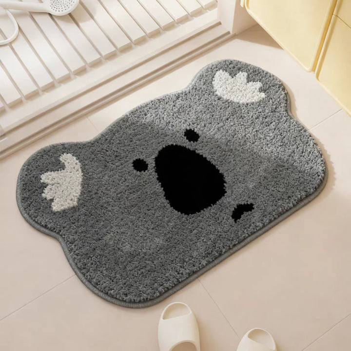 Cute Koala-Shaped Plush Bath Mat Kalsten